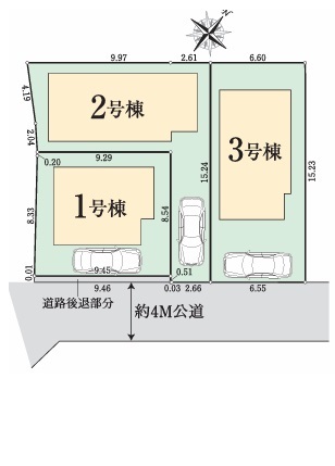 全体区画図(1号棟は、ご契約済)